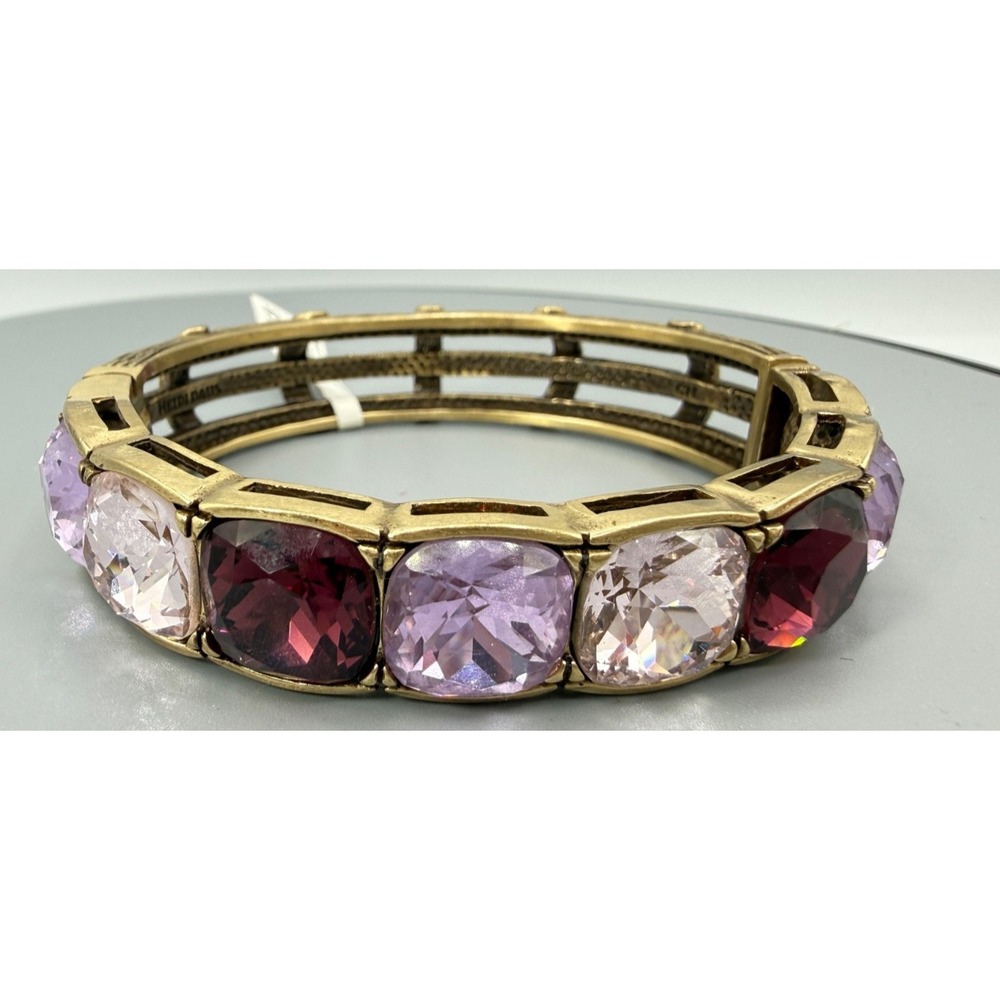 New‎ Heidi Daus "TRIED AND TRUE"  MultiColor Crystal Bracelet SHADES OF PURPLE